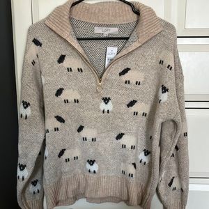 Ann Taylor Loft quarter-zip size M.